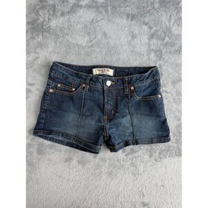 Vintage Paris Blues Denim Micro Shorts Low Rise Grunge Indie Fairycore 00s Sz 3